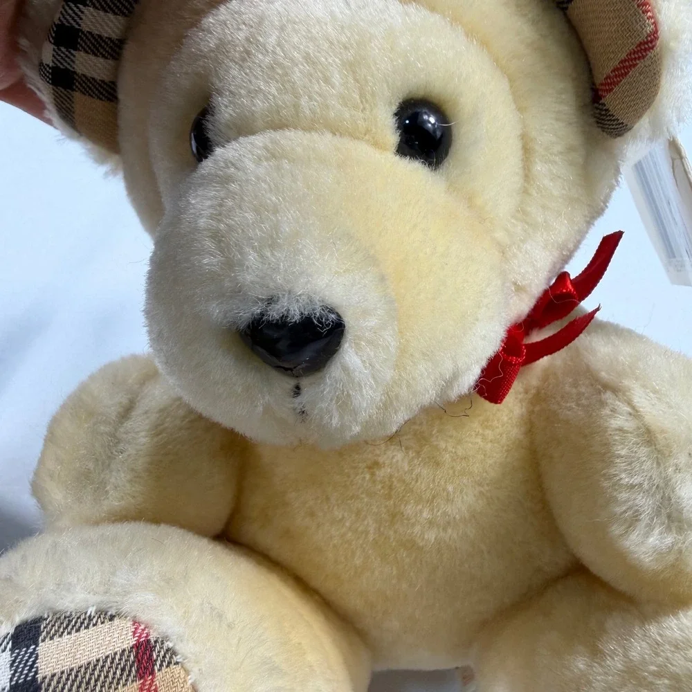 Vintage‎ 1986 Fun Farm by Dakin Remington Bears Set Brown Cream Plaid 7 Inch 2